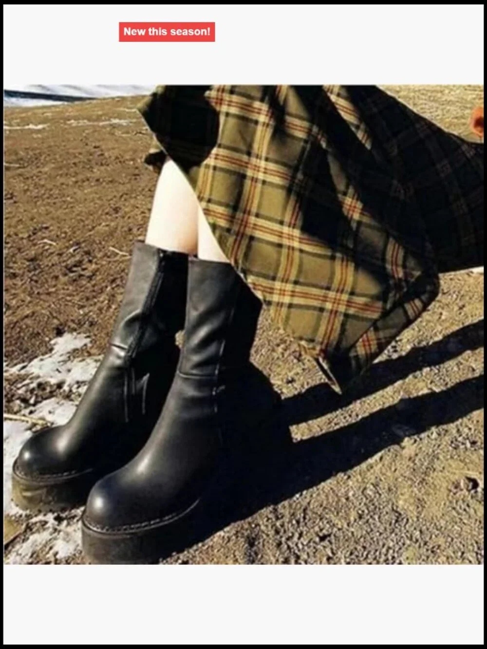 Chunky Platform Ankle Boots Goth Punk Lace Up Wedge Heel Bootie